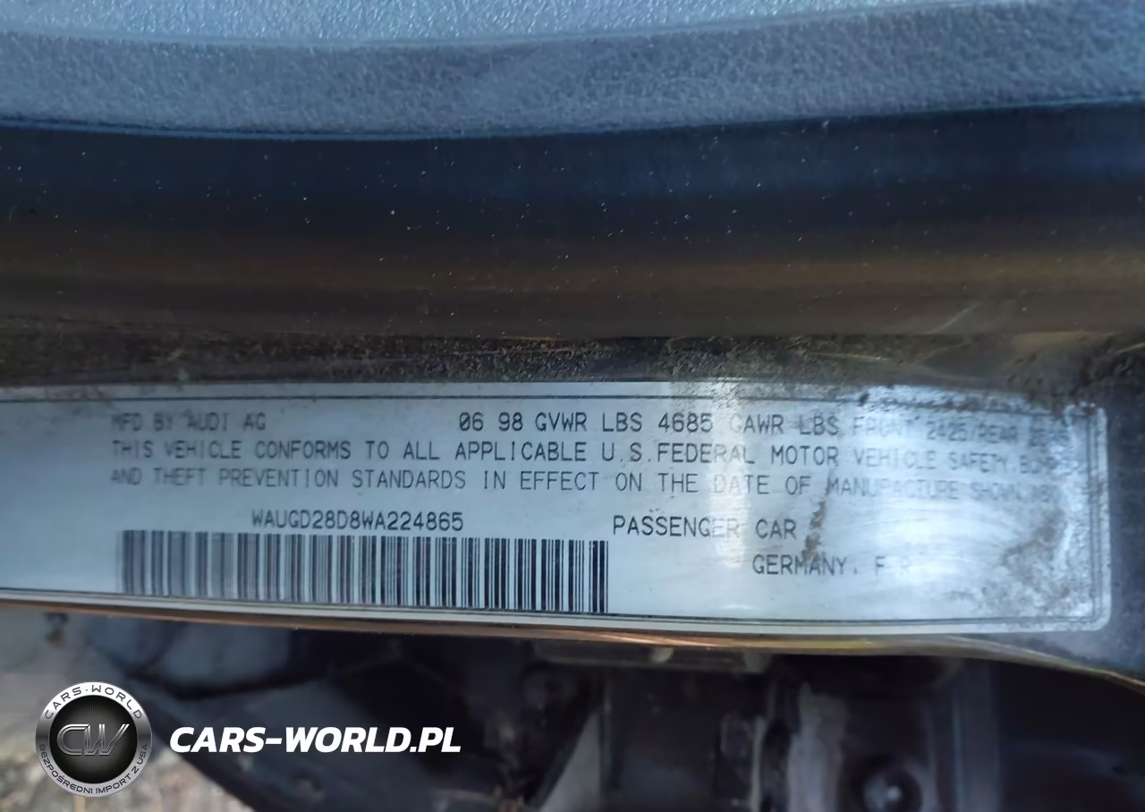 1998 Audi A4 Avant Quattro VIN:WAUGD28D8WA224865 - 9