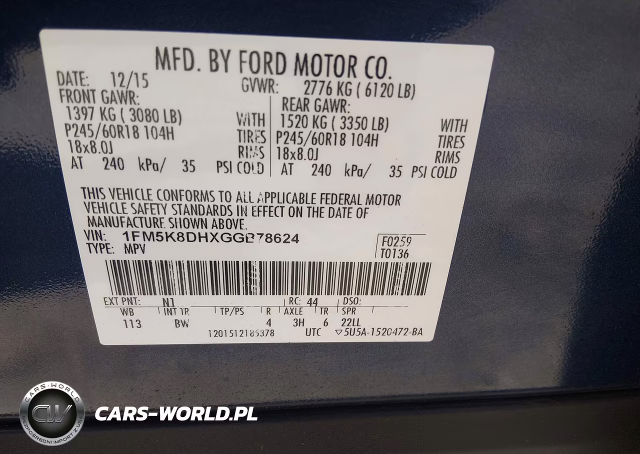 2016 Ford Explorer Xlt VIN:1FM5K8DHXGGB78624 - 9