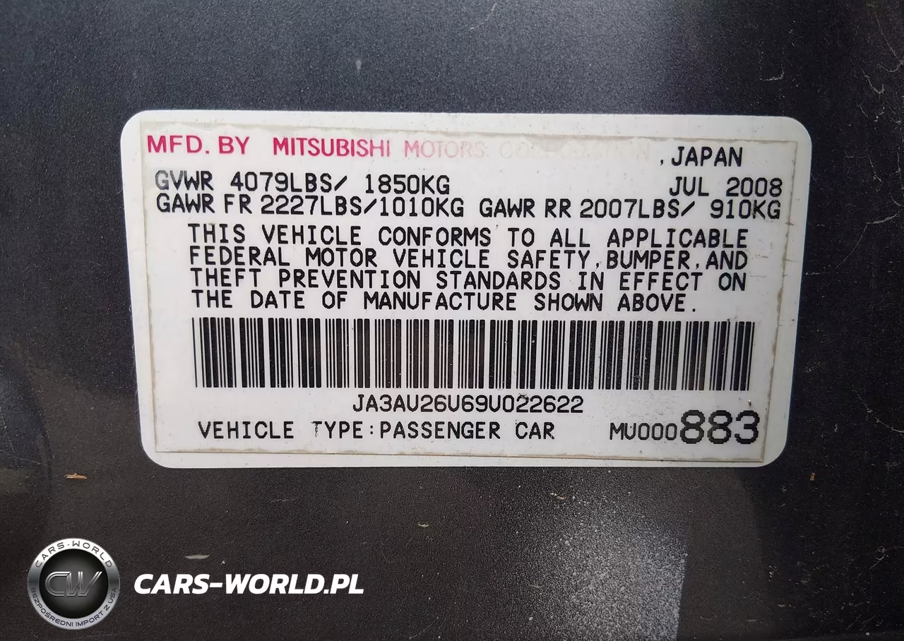 2009 Mitsubishi Lancer Es-Es-Sport VIN:JA3AU26U69U022622 - 9