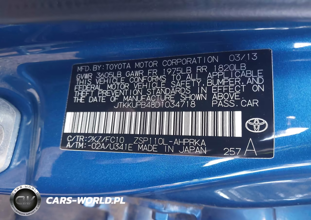 2013 Scion Xd VIN:JTKKUPB48D1034718 - 9