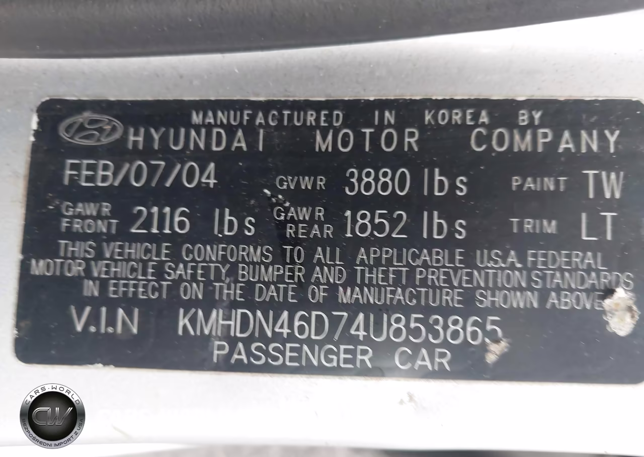2004 Hyundai Elantra Gls-Gt VIN:KMHDN46D74U853865 - 9