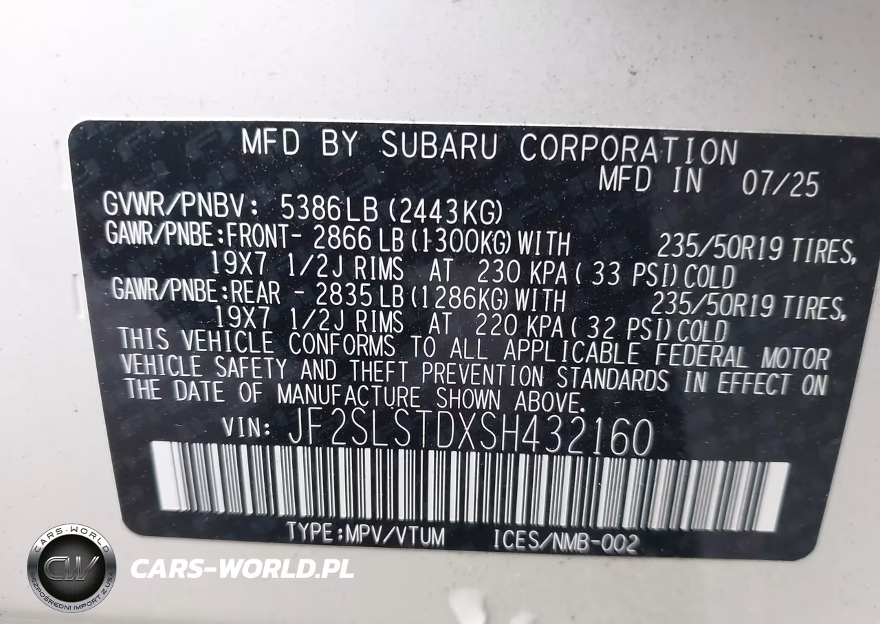 2025 Subaru Forester Touring Hybrid VIN:JF2SLSTDXSH432160 - 9