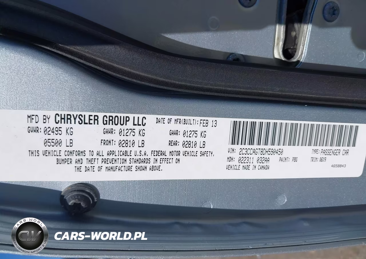 2013 Chrysler 300 S VIN:2C3CCAGT8DH590450 - 9