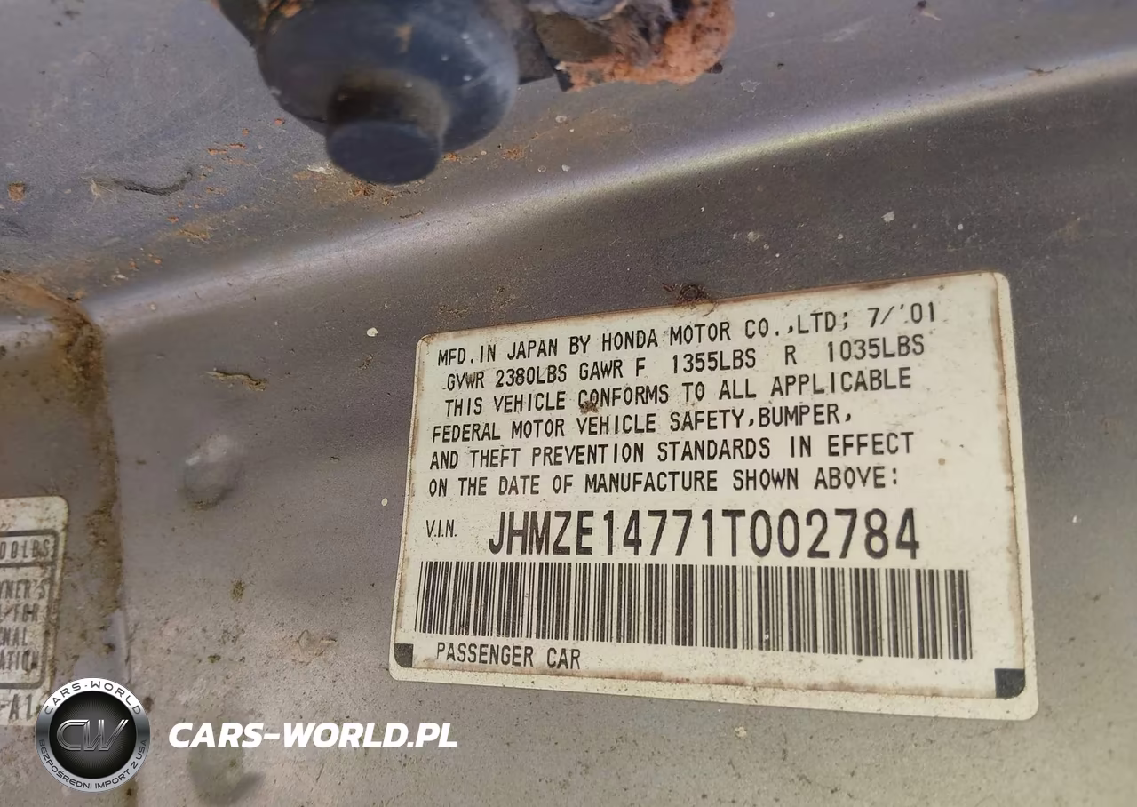 2001 Honda Insight Cvt VIN:JHMZE14771T002784 - 9