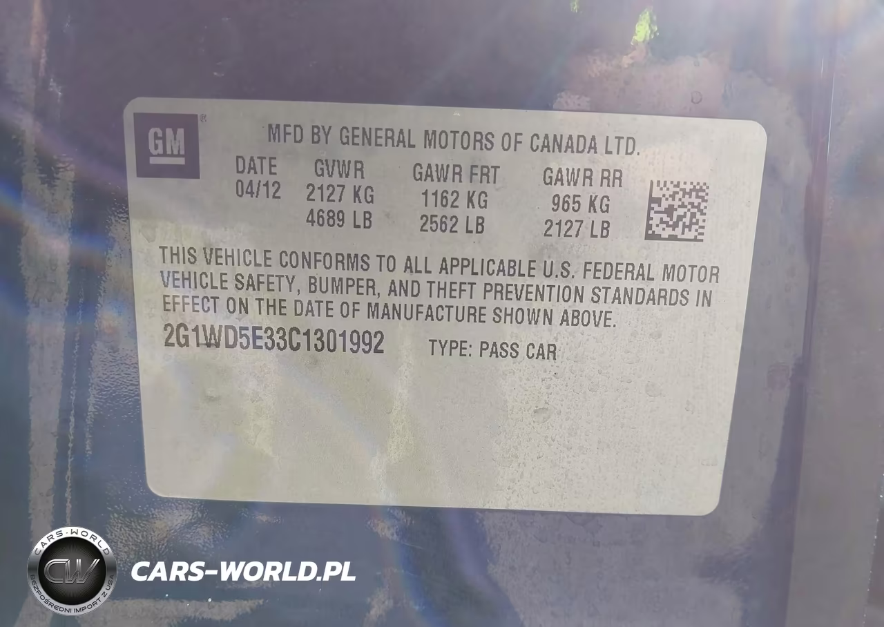 2012 Chevrolet Impala Police VIN:2G1WD5E33C1301992 - 9