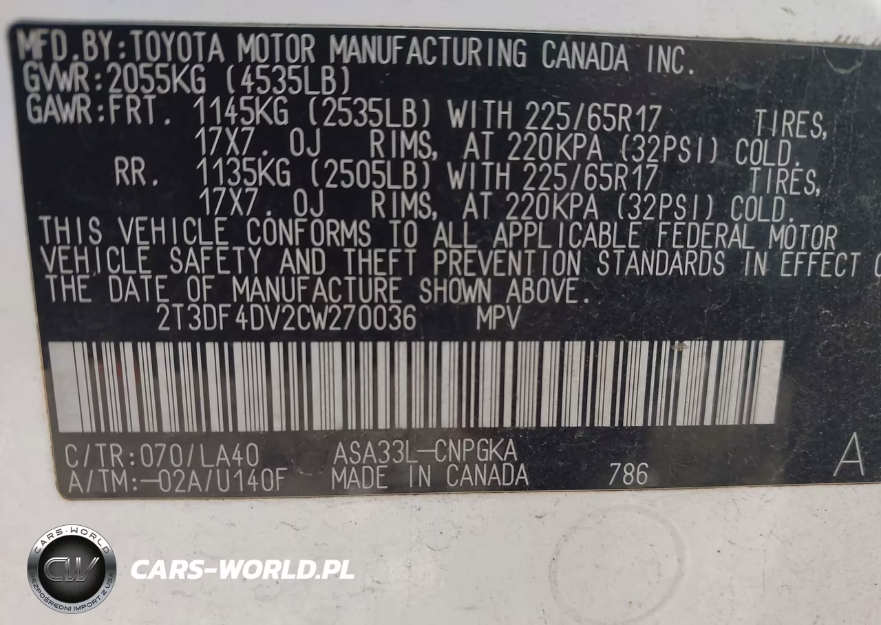 2012 Toyota Rav4 Limited VIN:2T3DF4DV2CW270036 - 9