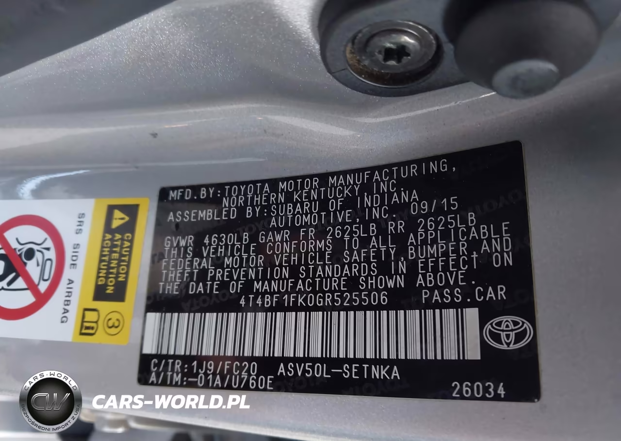2016 Toyota Camry Le VIN:4T4BF1FK0GR525506 - 9