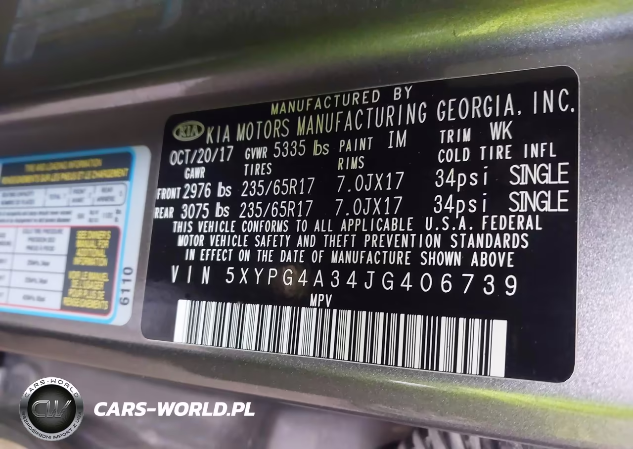 2018 Kia Sorento 2.4L Lx VIN:5XYPG4A34JG406739 - 9