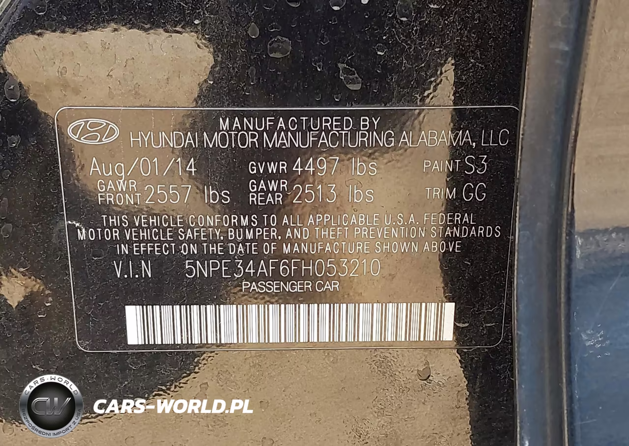 2015 Hyundai Sonata Sport VIN:5NPE34AF6FH053210 - 9
