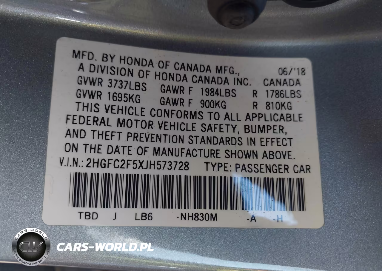 2018 Honda Civic Lx VIN:2HGFC2F5XJH573728 - 9