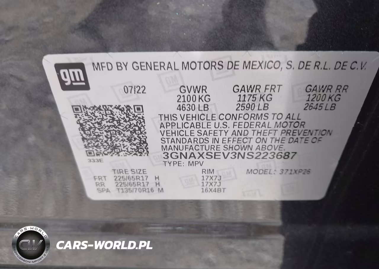 2022 Chevrolet Equinox Awd Ls VIN:3GNAXSEV3NS223687 - 9