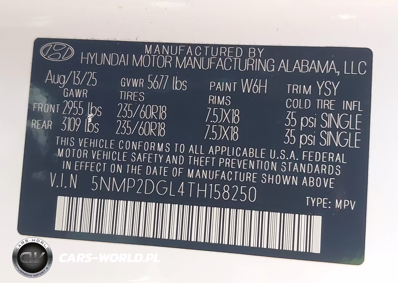 2026 Hyundai Santa Fe Sel VIN:5NMP2DGL4TH158250 - 9