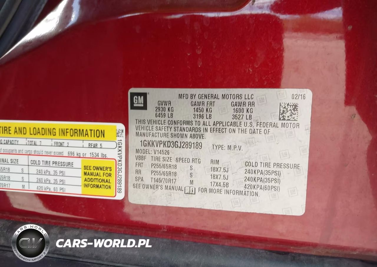 2016 GMC Acadia Sle-2 VIN:1GKKVPKD3GJ289189 - 9