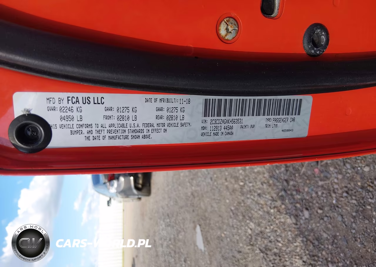 2019 Dodge Challenger Sxt VIN:2C3CDZAGXKH563531 - 9