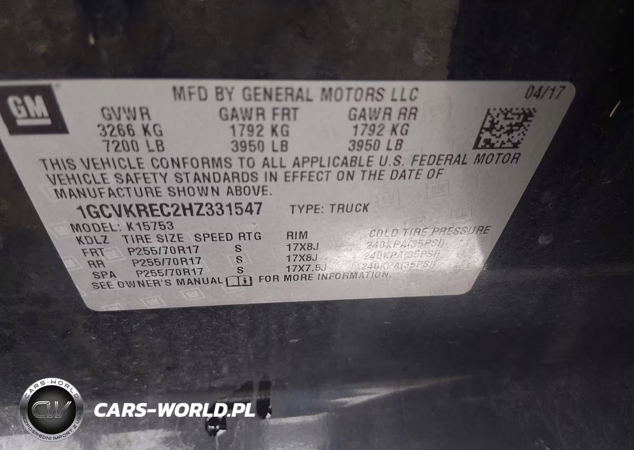 2017 Chevrolet Silverado 1500 1Lt VIN:1GCVKREC2HZ331547 - 9
