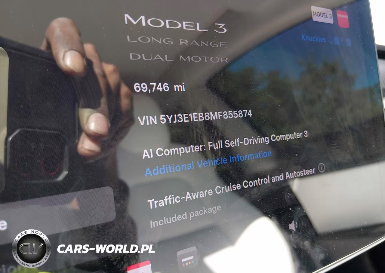 2021 Tesla Model 3 Long Range Dual Motor All-Wheel Drive VIN:5YJ3E1EB8MF855874 - 15