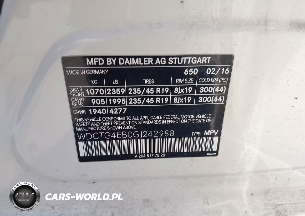 2016 Mercedes-Benz Gla 250 VIN:WDCTG4EB0GJ242988 - 9
