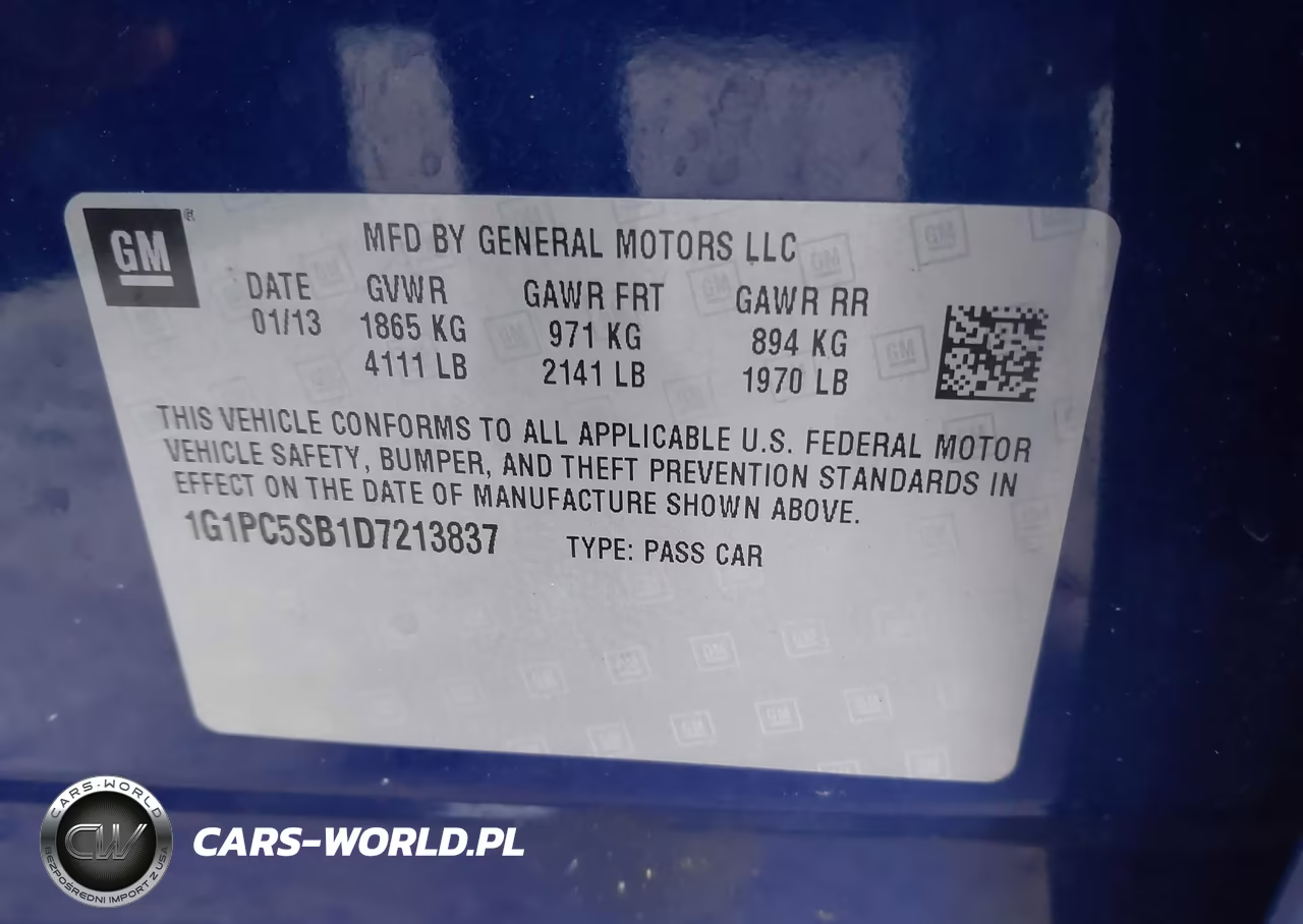 2013 Chevrolet Cruze 1Lt Auto VIN:1G1PC5SB1D7213837 - 9