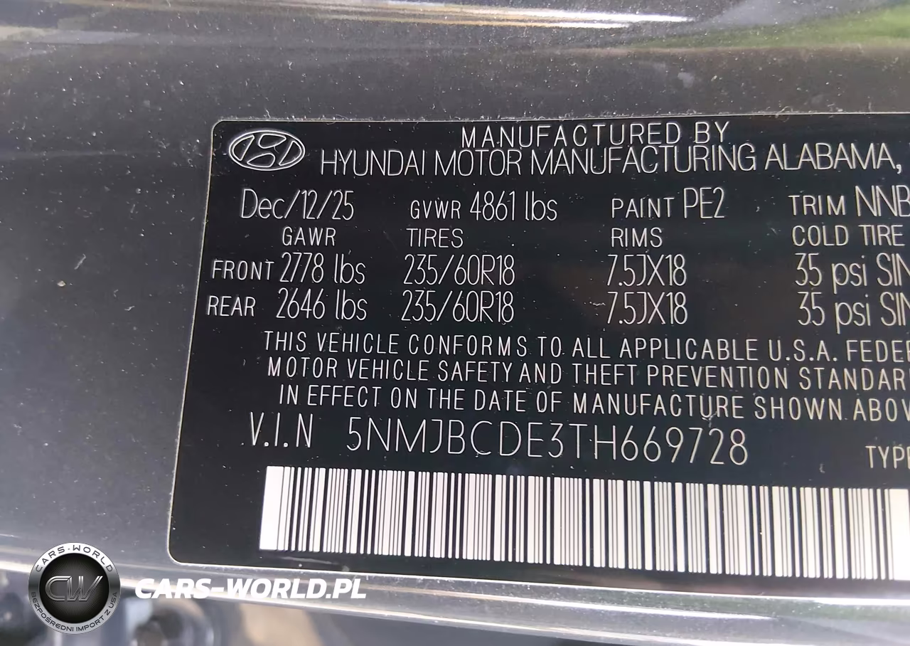 2026 Hyundai Tucson Sel VIN:5NMJBCDE3TH669728 - 9
