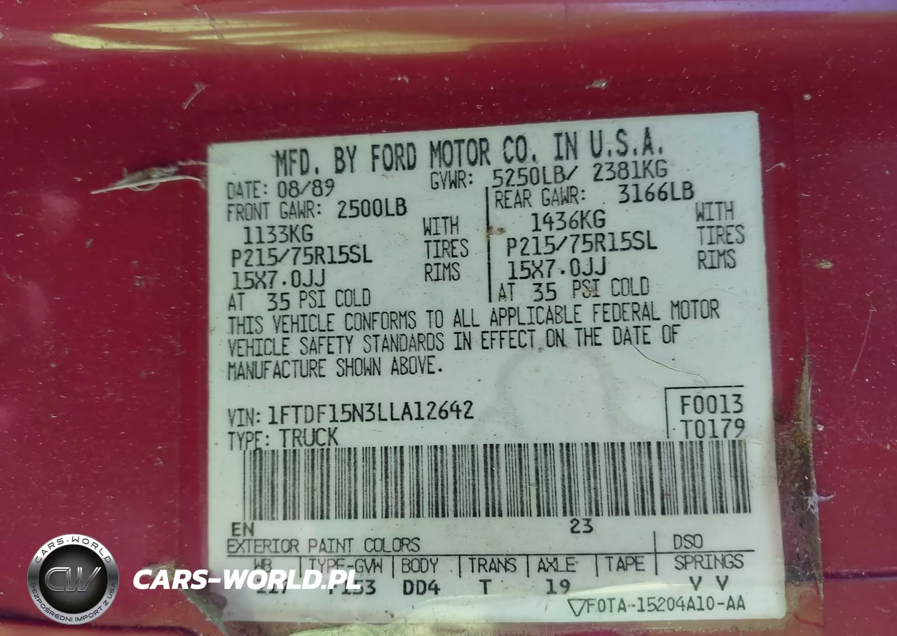 1990 Ford F150 VIN:1FTDF15N3LLA12642 - 9