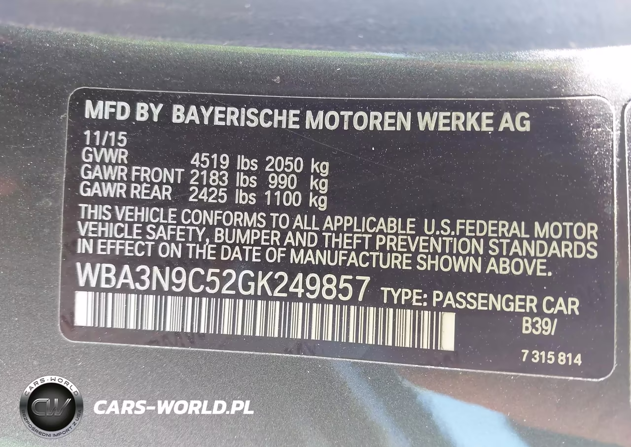 2016 BMW 428I xDrive VIN:WBA3N9C52GK249857 - 9