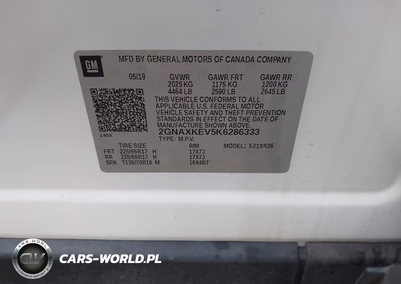 2019 Chevrolet Equinox Lt VIN:2GNAXKEV5K6286333 - 9