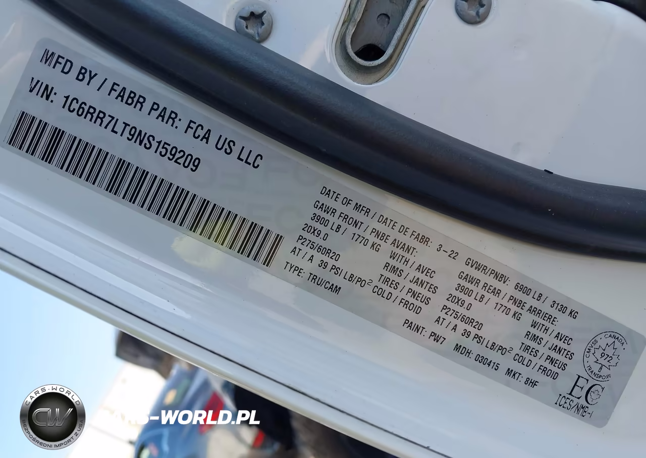 2022 Ram 1500 Classic Slt VIN:1C6RR7LT9NS159209 - 8