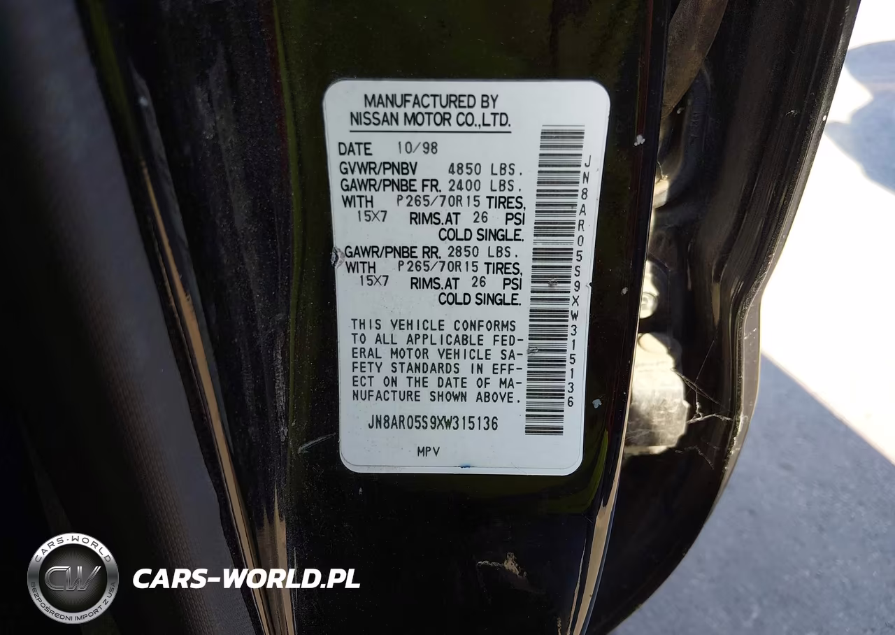 1999 Nissan Pathfinder Le-Se-Xe VIN:JN8AR05S9XW315136 - 9