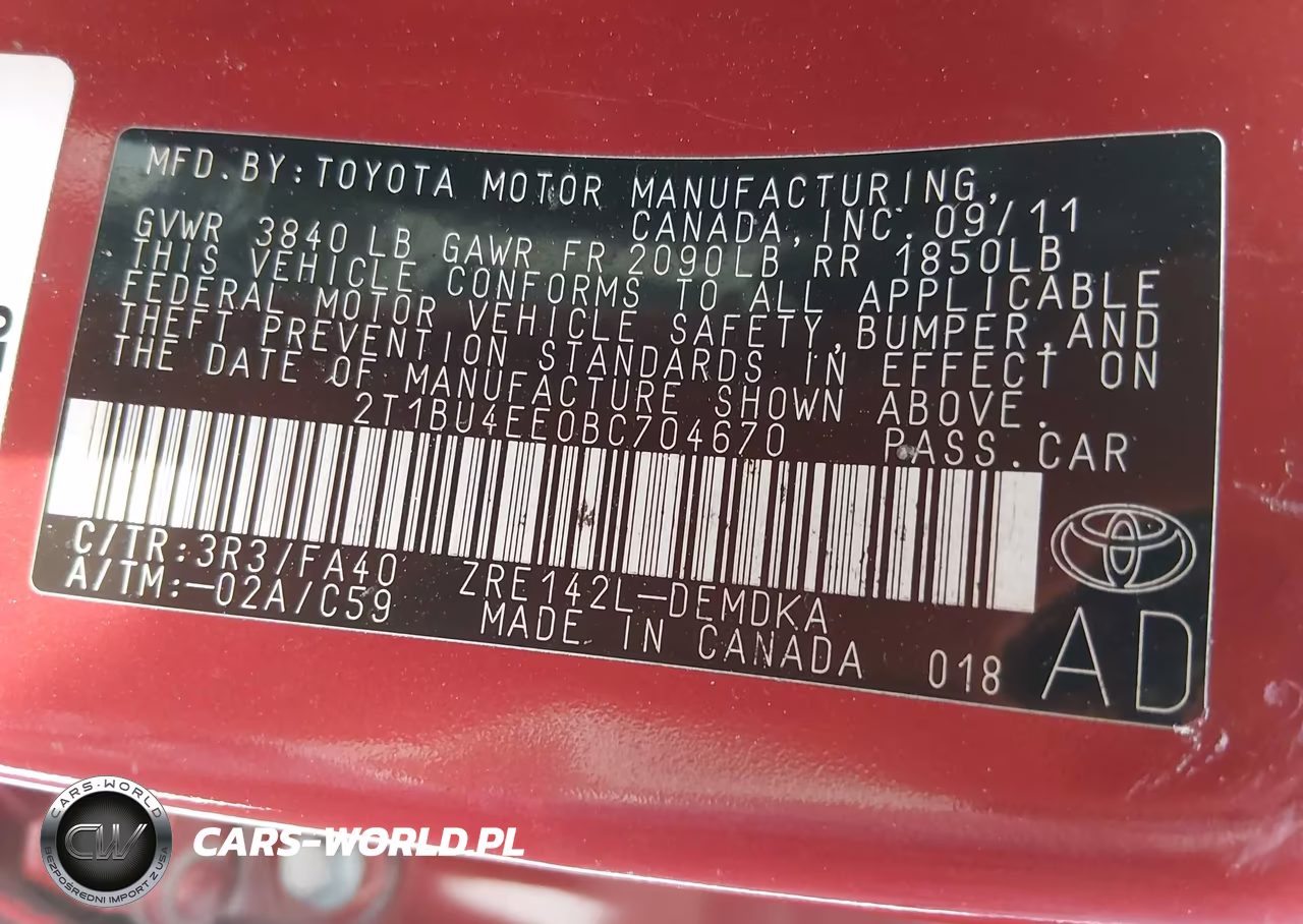 2011 Toyota Corolla VIN:2T1BU4EE0BC704670 - 9