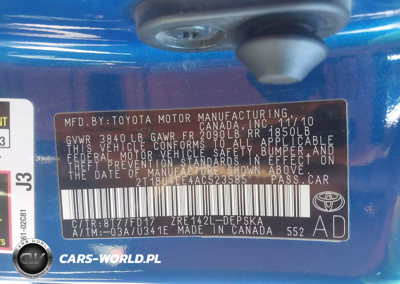 2010 Toyota Corolla S VIN:2T1BU4EE4AC523585 - 9