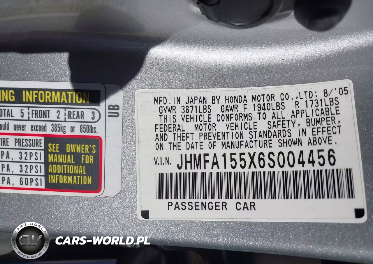 2006 Honda Civic Lx VIN:JHMFA155X6S004456 - 9