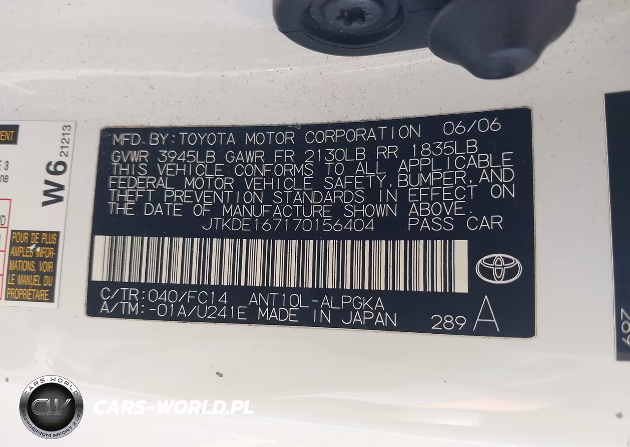 2007 Scion Tc VIN:JTKDE167170156404 - 9