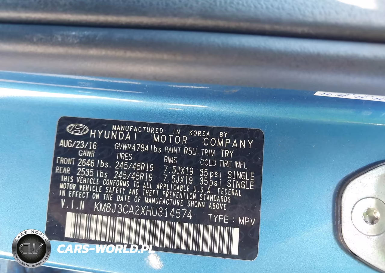 2017 Hyundai Tucson Limited VIN:KM8J3CA2XHU314574 - 9