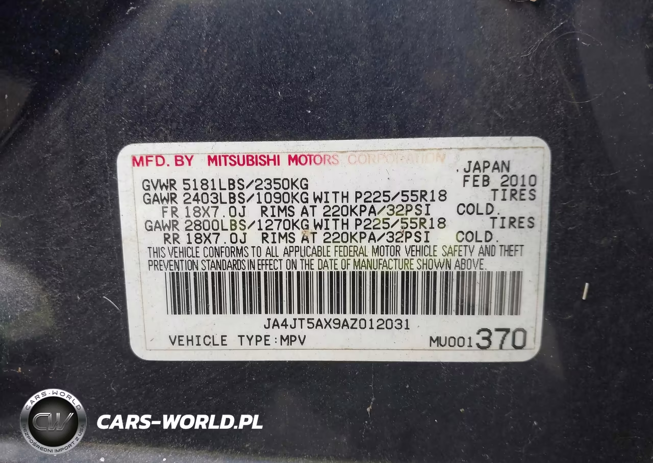 2010 Mitsubishi Outlander Gt VIN:JA4JT5AX9AZ012031 - 9