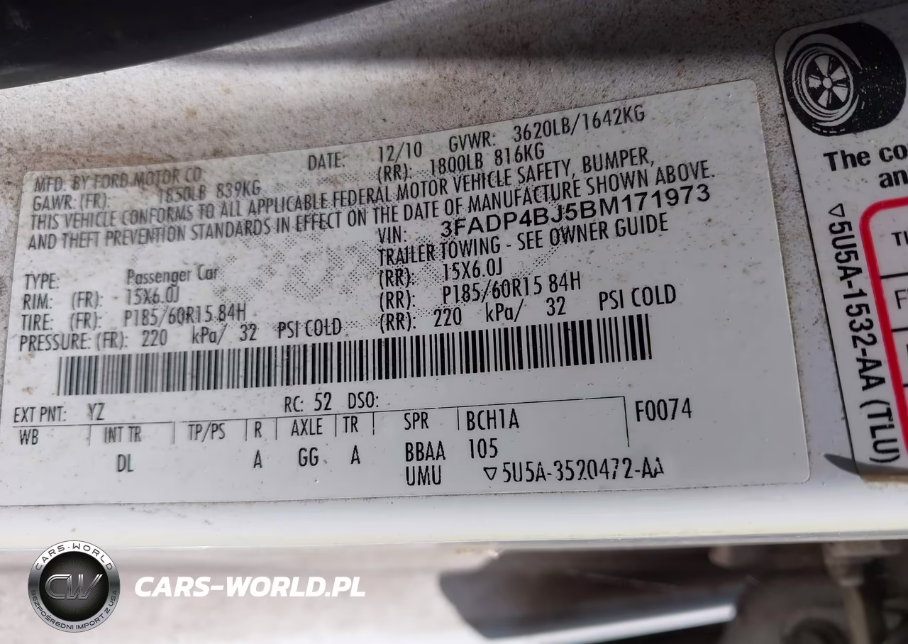 2011 Ford Fiesta Se VIN:3FADP4BJ5BM171973 - 9