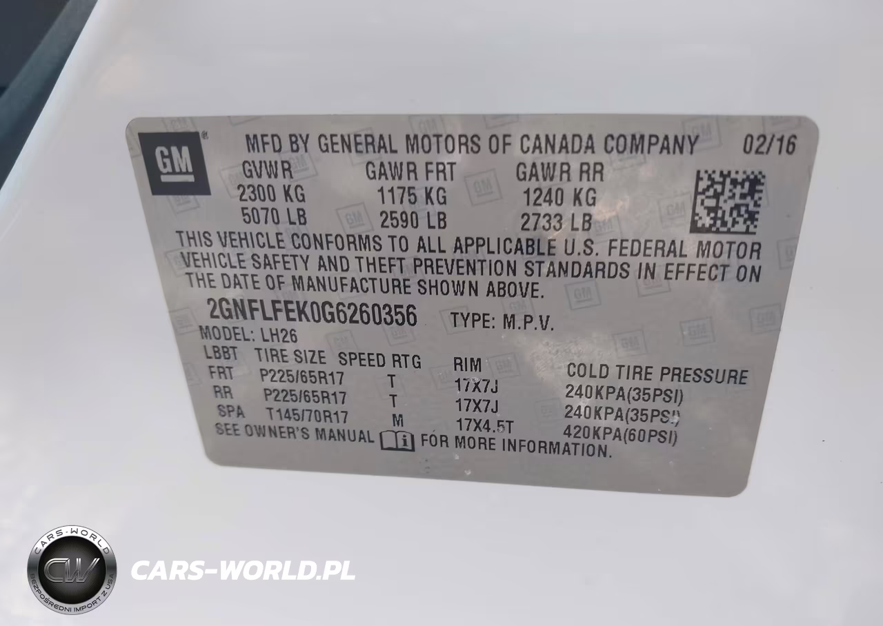 2016 Chevrolet Equinox Lt VIN:2GNFLFEK0G6260356 - 9