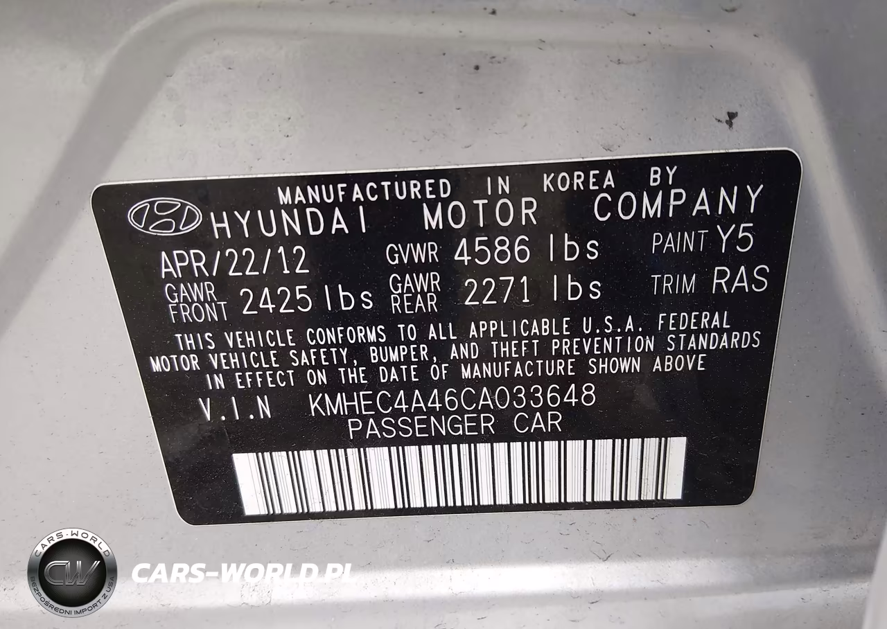 2012 Hyundai Sonata Hybrid VIN:KMHEC4A46CA033648 - 9