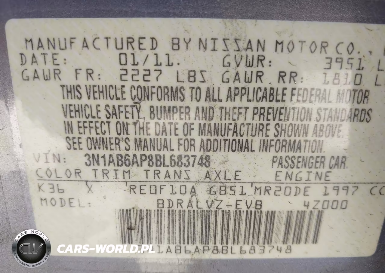 2011 Nissan Sentra 2.0Sl VIN:3N1AB6AP8BL683748 - 9