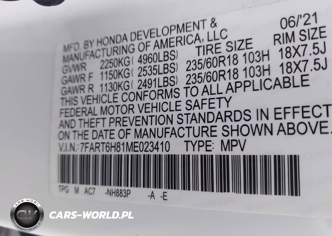 2021 Honda Cr-V Hybrid Ex-L VIN:7FART6H81ME023410 - 9