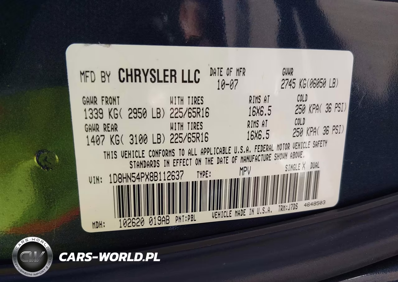 2008 Dodge Grand Caravan Sxt VIN:1D8HN54PX8B112637 - 9