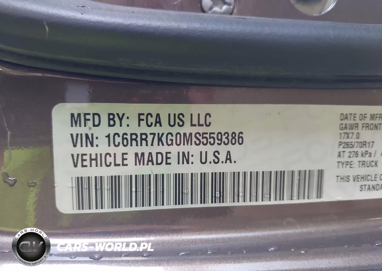 2021 Ram 1500 Classic Tradesman 4X4 5'7 Box VIN:1C6RR7KG0MS559386 - 9