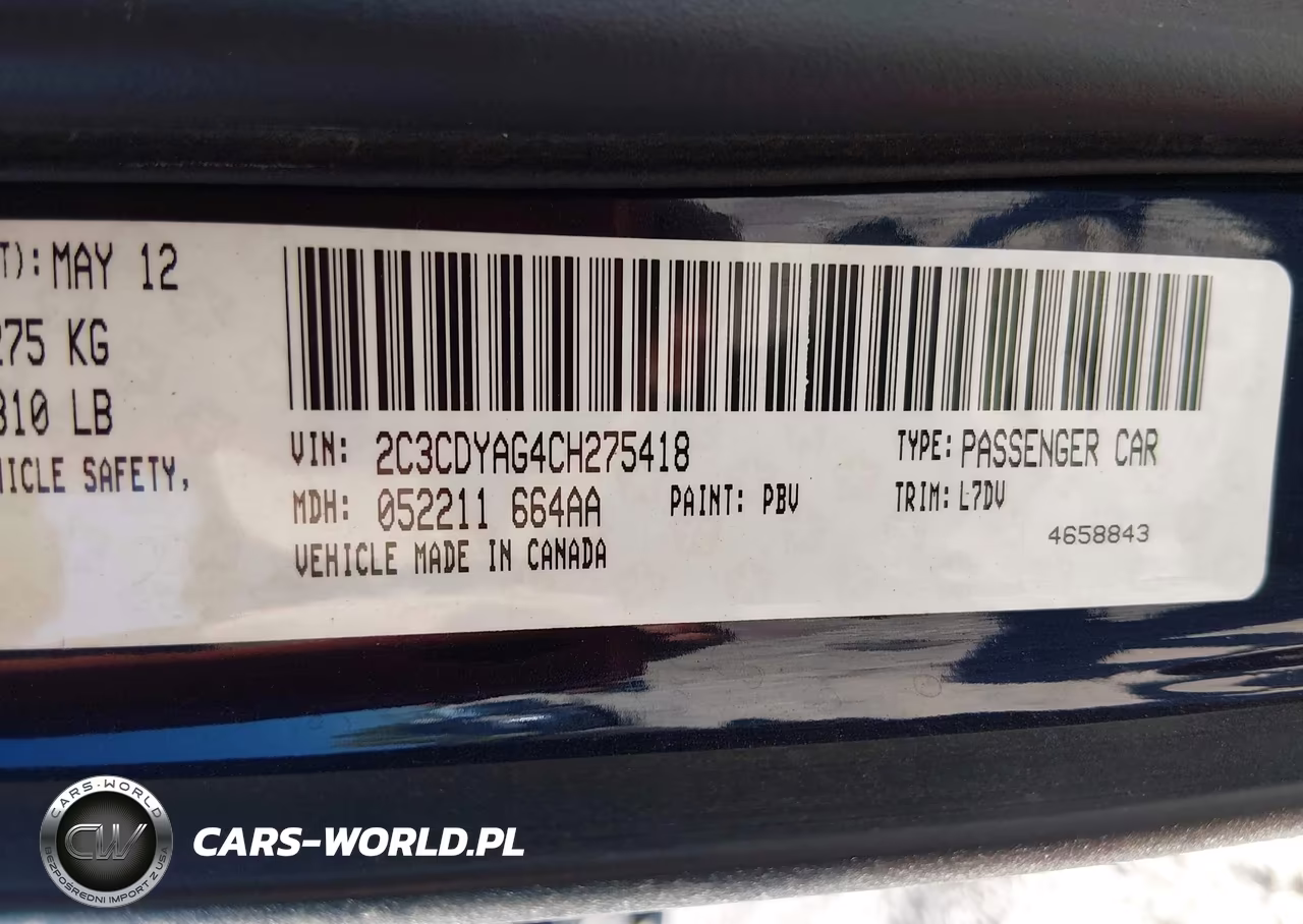 2012 Dodge Challenger Sxt VIN:2C3CDYAG4CH275418 - 9
