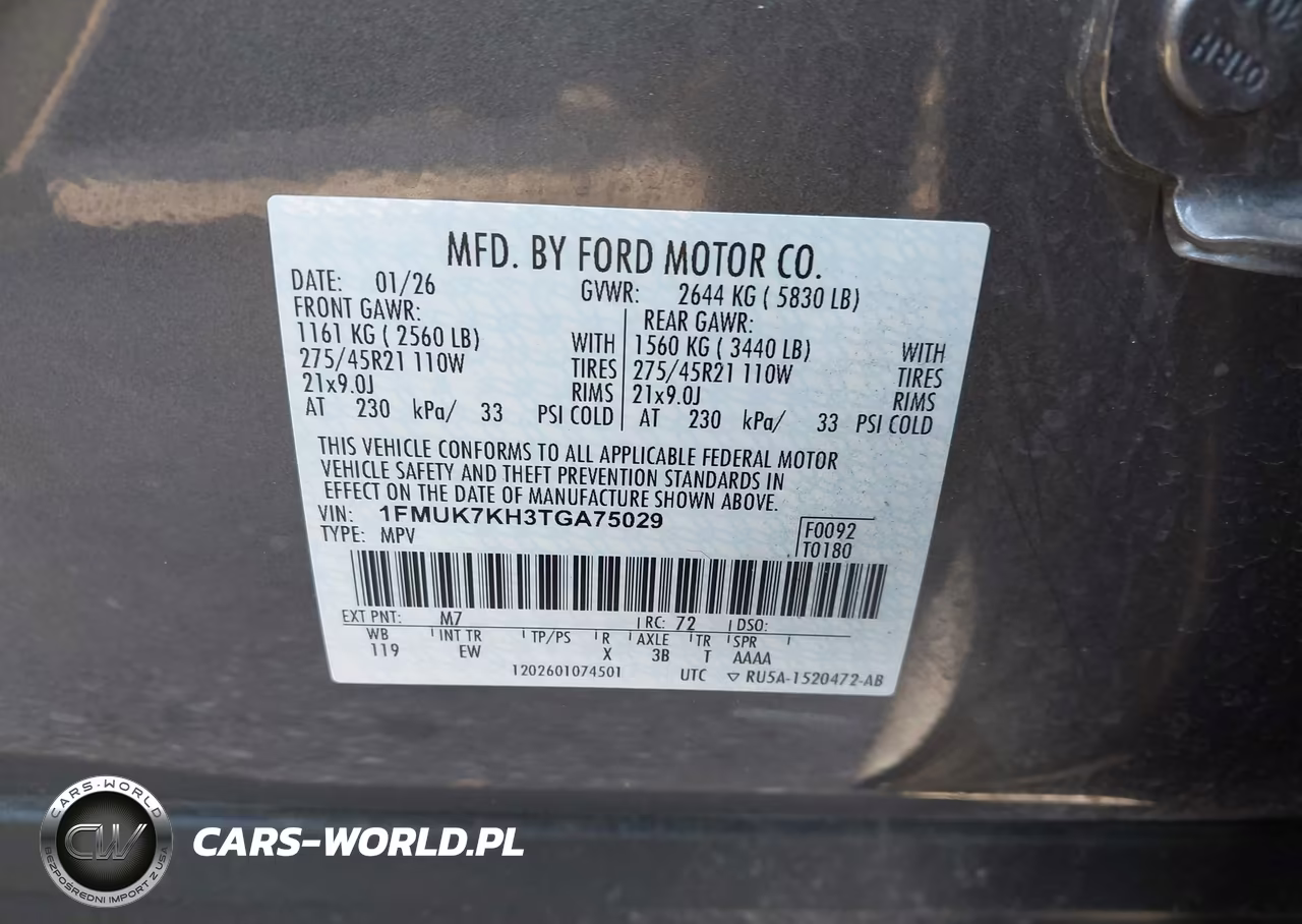 2026 Ford Explorer St-Line VIN:1FMUK7KH3TGA75029 - 9