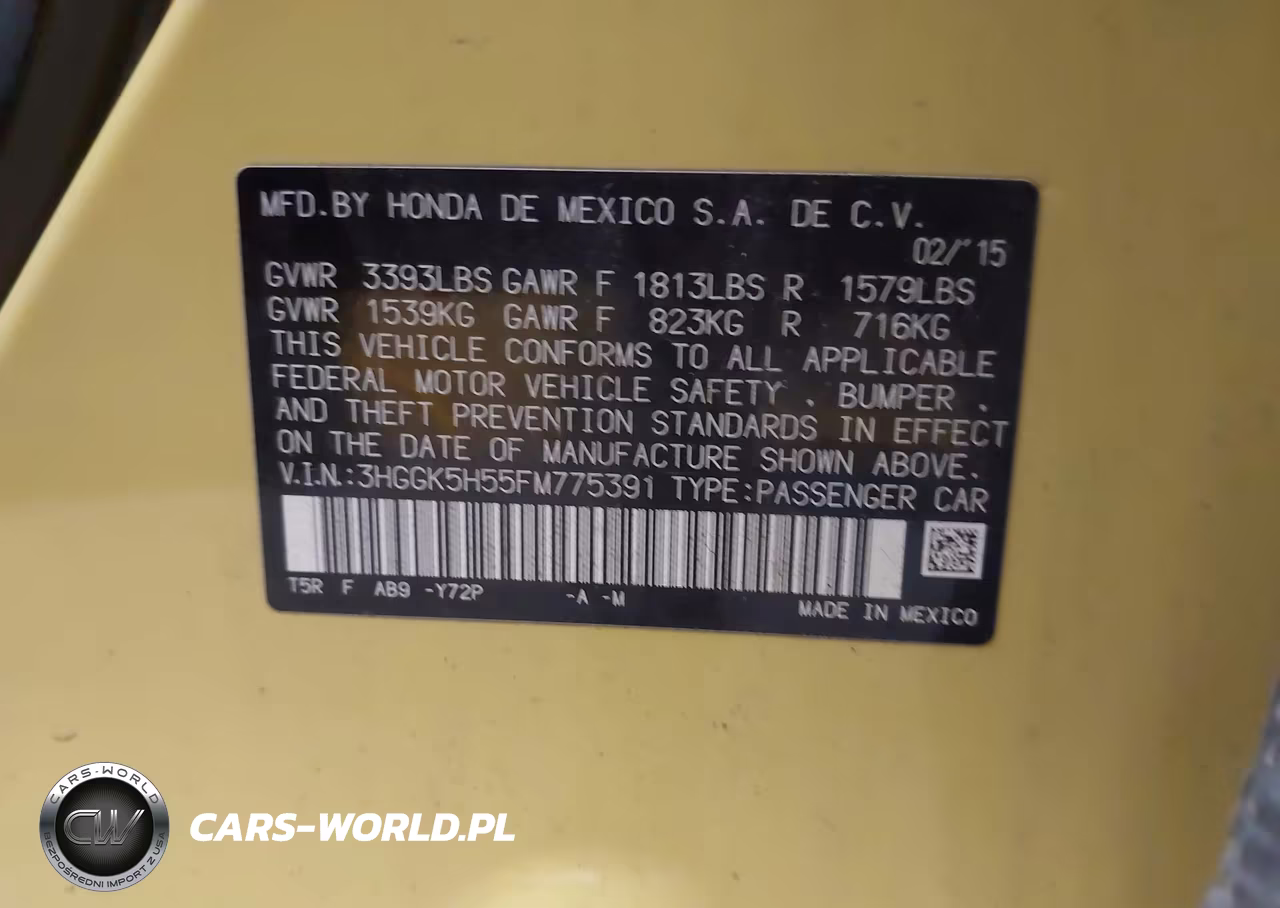 2015 Honda Fit Lx VIN:3HGGK5H55FM775391 - 9
