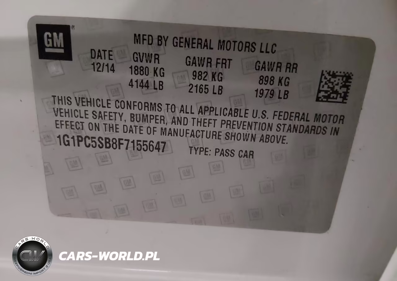2015 Chevrolet Cruze 1Lt Auto VIN:1G1PC5SB8F7155647 - 9