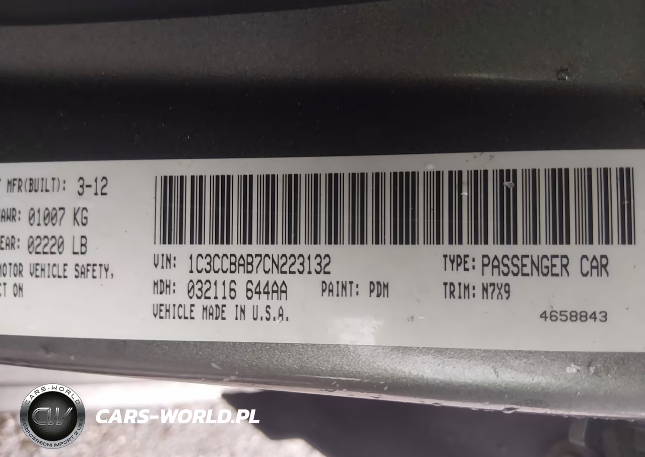 2012 Chrysler 200 Lx VIN:1C3CCBAB7CN223132 - 9