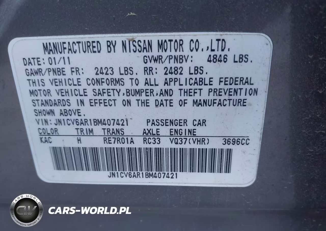 2011 Infiniti G37X VIN:JN1CV6AR1BM407421 - 9
