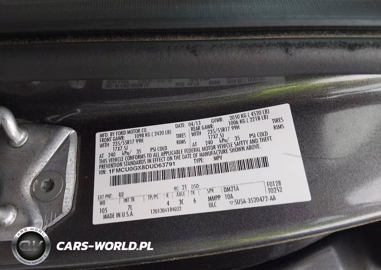 2013 Ford Escape Se VIN:1FMCU0GX8DUD63791 - 9