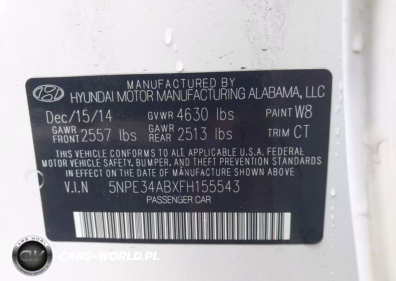 2015 Hyundai Sonata Sport 2.0T VIN:5NPE34ABXFH155543 - 9