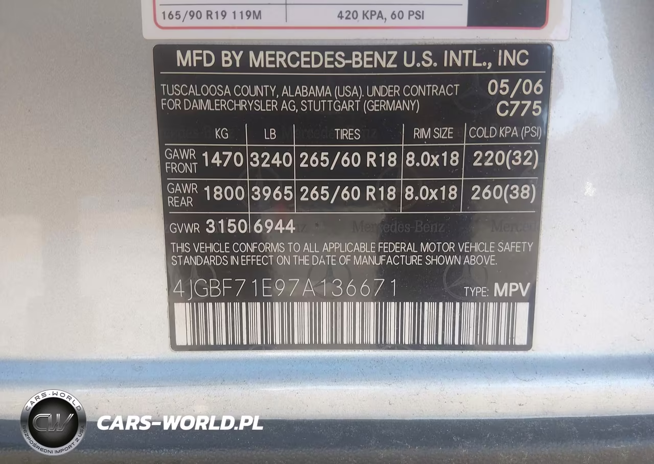 2007 Mercedes-Benz Gl 450 4Matic VIN:4JGBF71E97A136671 - 9